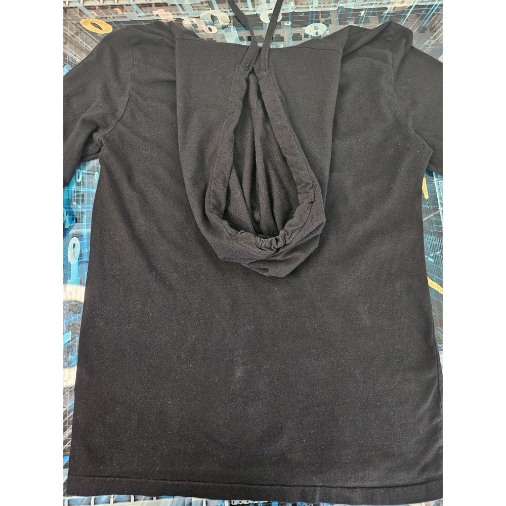 Polo Ralph Lauren Holiday Heritage Black W Plaid Logo Men's Small Hooded T-Shirt - Picture 5 of 6